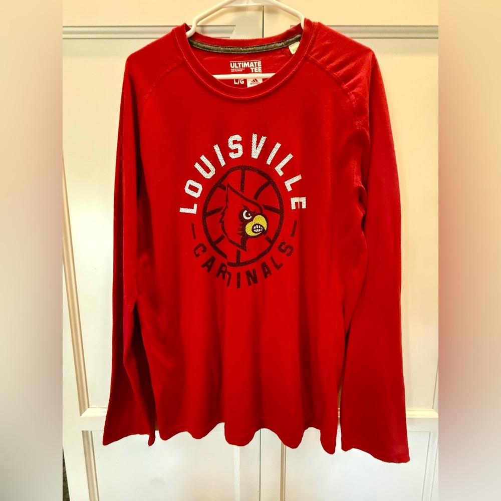 Adidas Red tee University of Louisville